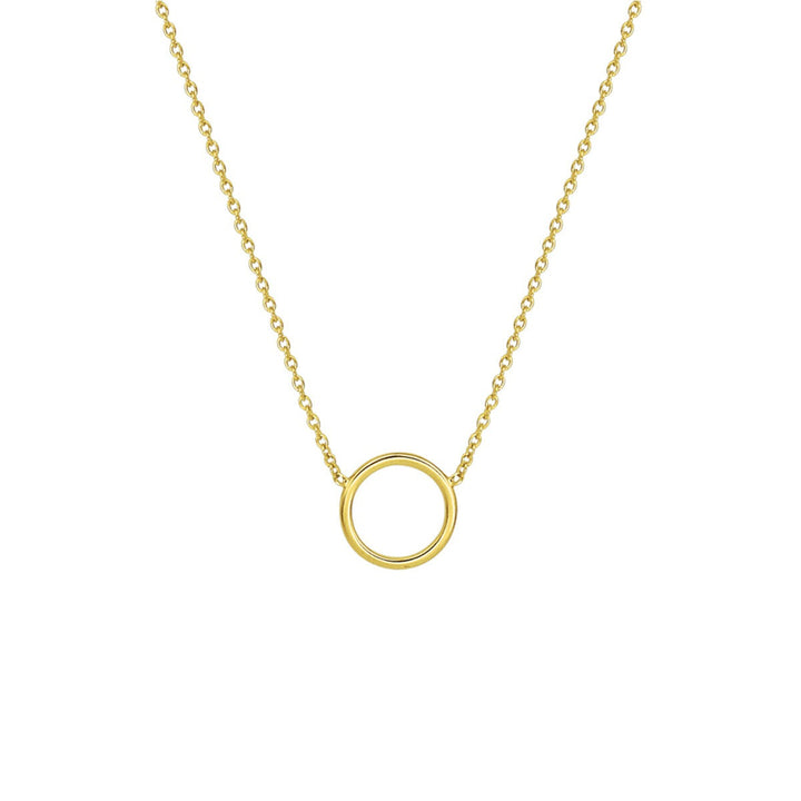 Verguld Zilveren Anker Collier met Open Rondje – 41-46 cm