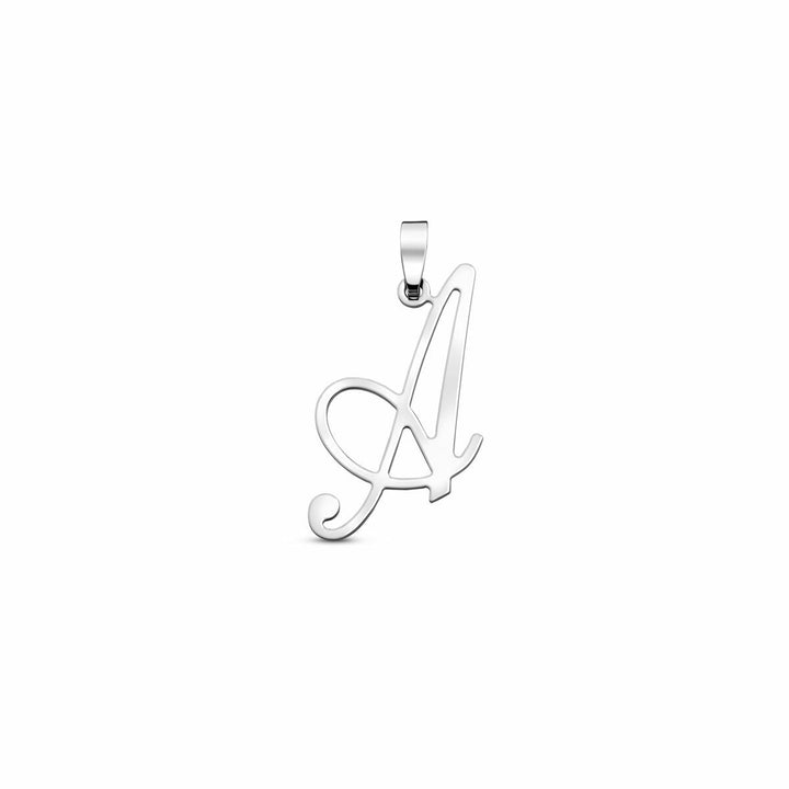 Gerhodineerd zilveren letterhanger