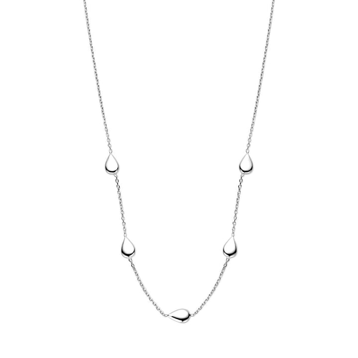 Zilveren ketting met druppelvormige accenten 40 + 4 cm