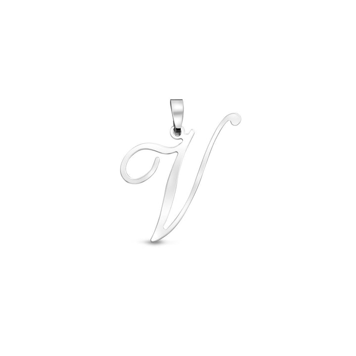 Gerhodineerd zilveren letterhanger