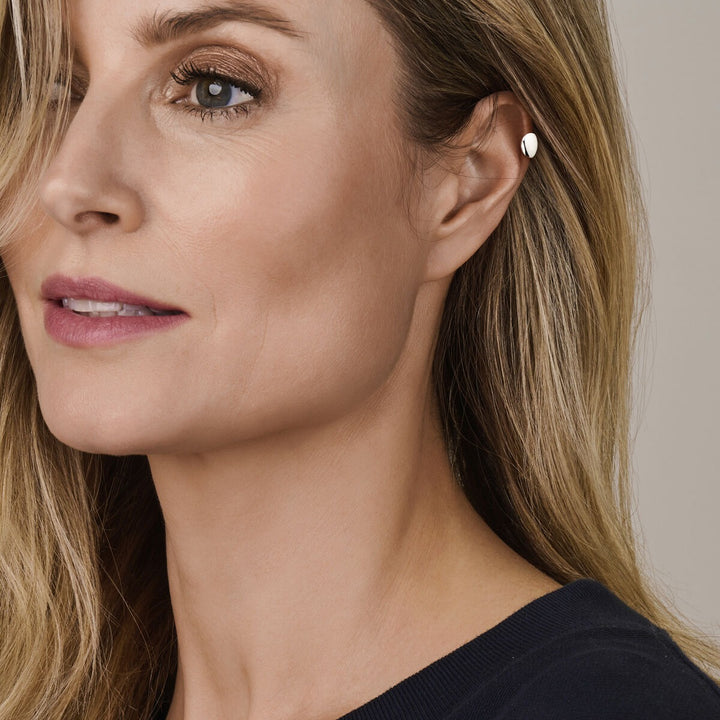 Gerhodineerd zilveren earcuff 11,5 mm