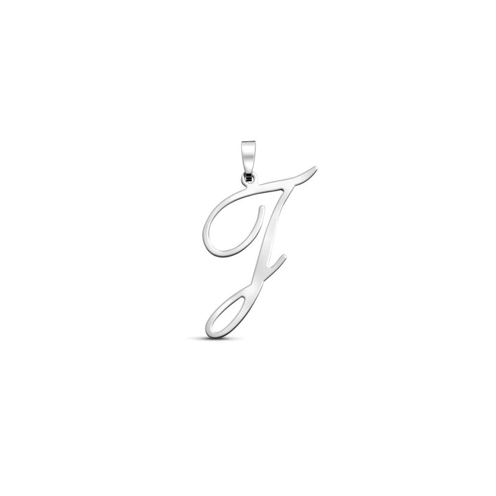 Gerhodineerd zilveren letterhanger