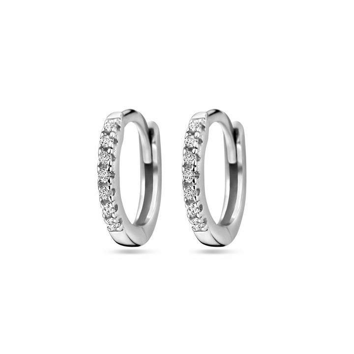 drop earrings zirconia silver rhodium plated