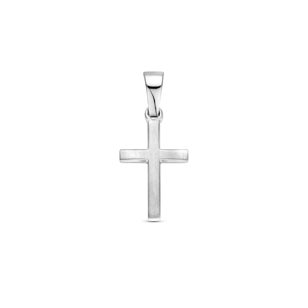 Zilveren kruis hanger – gerhodineerd 925 zilver