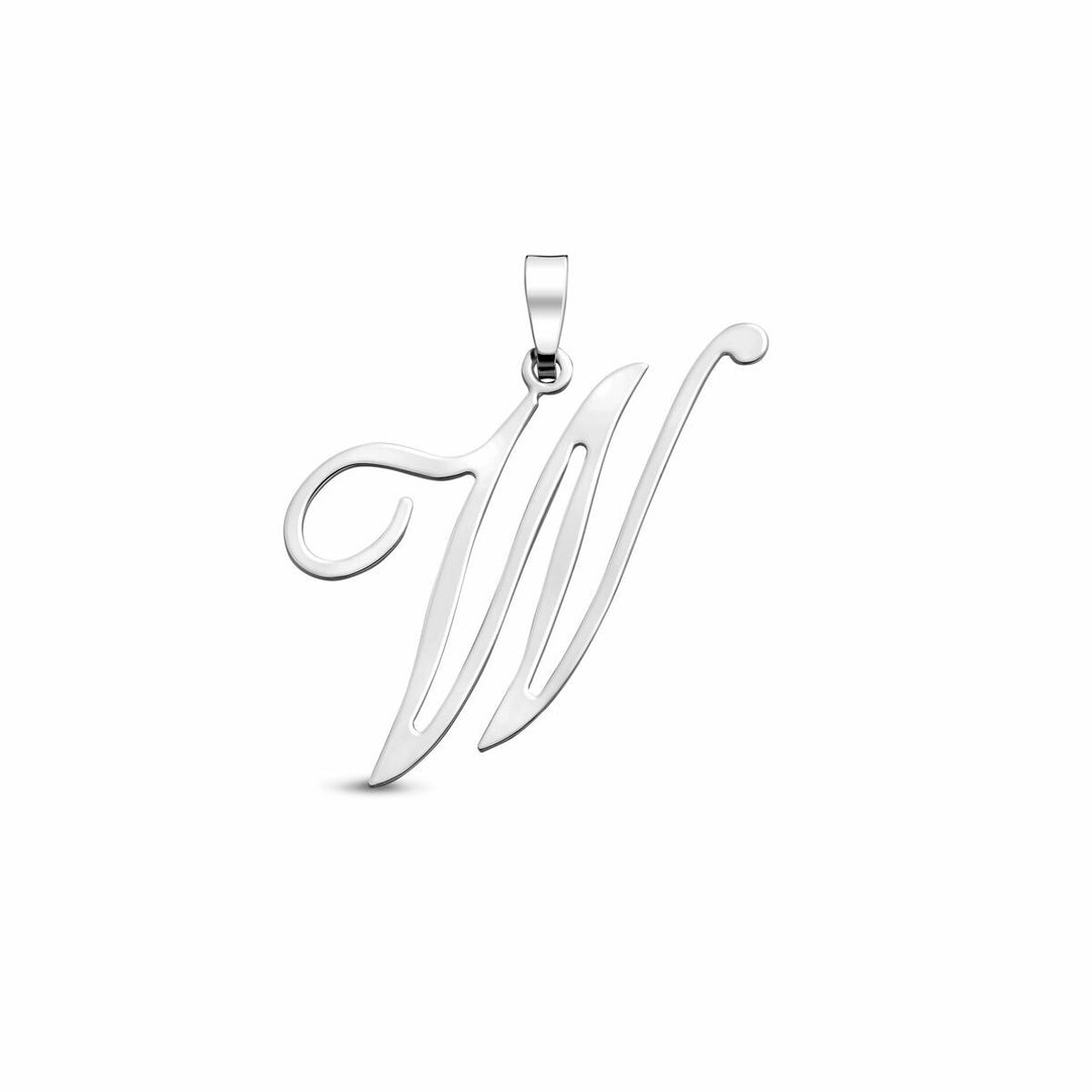 Gerhodineerd Zilveren Hanger in de Vorm van een Letter – 35mm Hoog