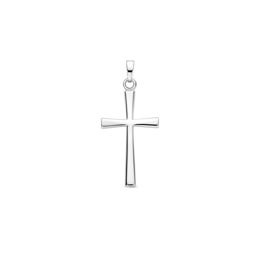 Zilveren kruis hanger – gerhodineerd 925 zilver