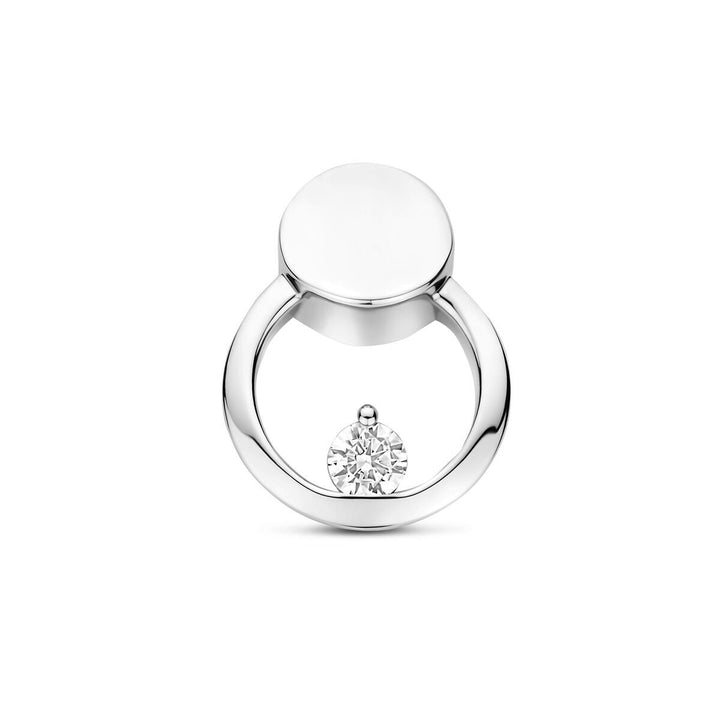 Zilveren hanger met zirkonia – gerhodineerd 925