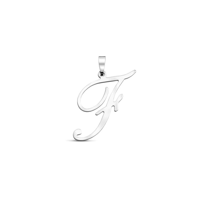 Gerhodineerd zilveren letterhanger