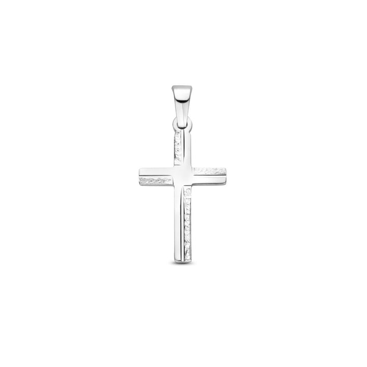 Zilveren kruis hanger – gerhodineerd 925 zilver