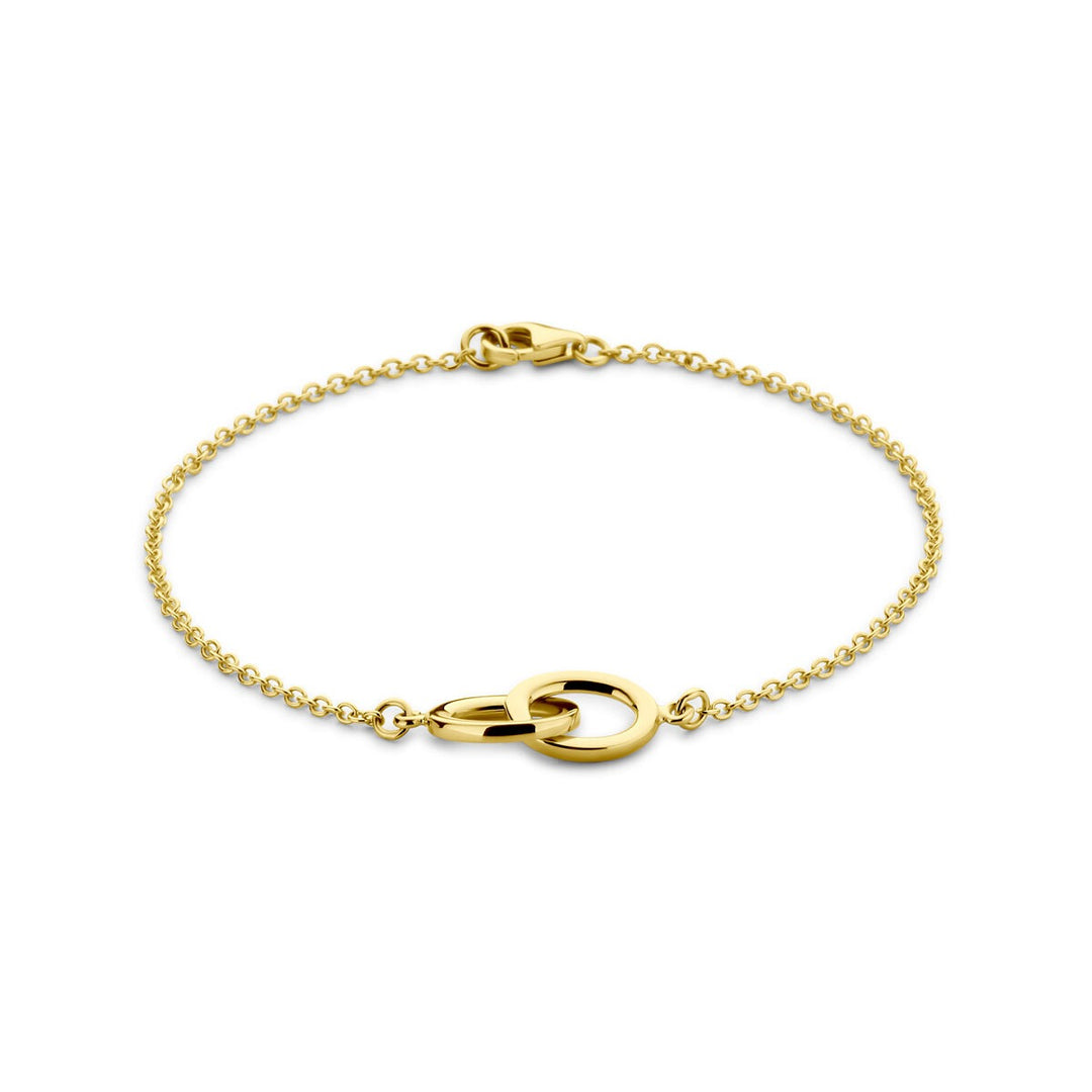 14k geelgouden dames armband met ovale schakels