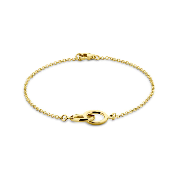 14k geelgouden dames armband met ovale schakels
