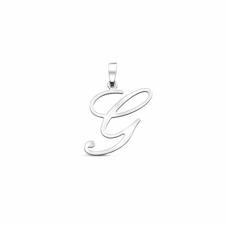 Gerhodineerd zilveren letterhanger