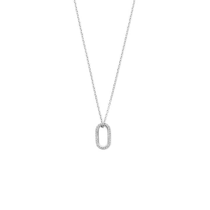 Gerhodineerd Zilveren Collier met Zirkonia – Entourage