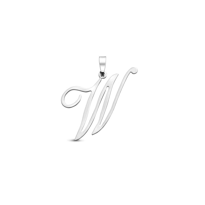Gerhodineerd zilveren letterhanger
