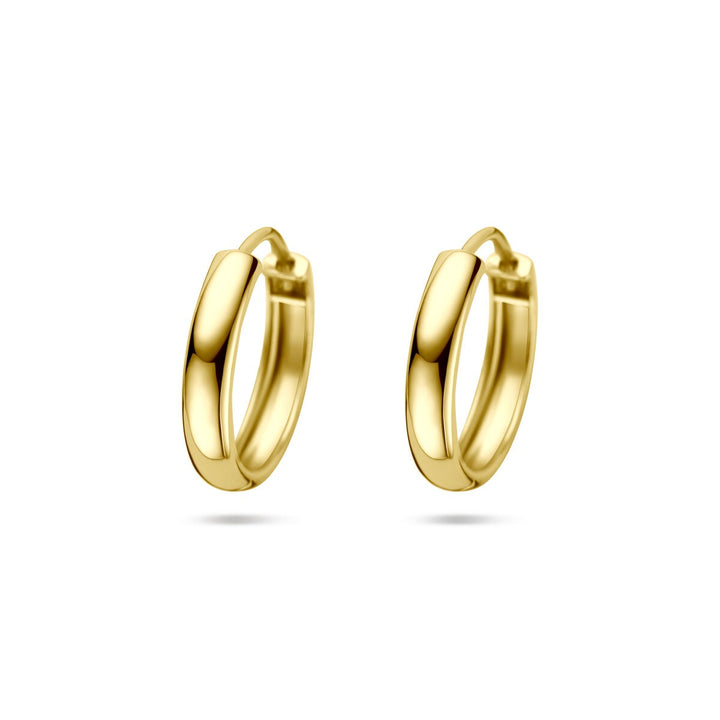 Gouden oorringen dames 14k met scharniersluiting