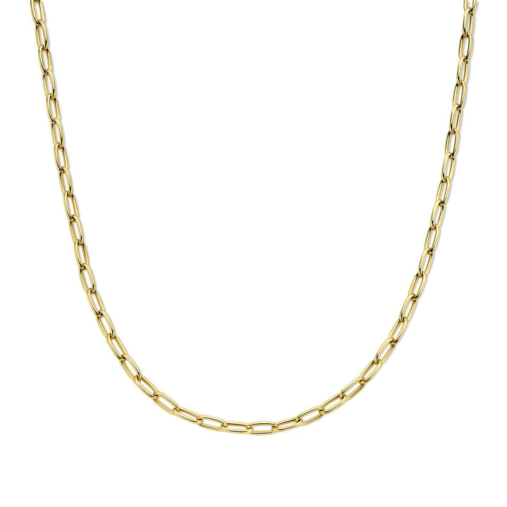 14k Geelgouden collier met draadschakels dames