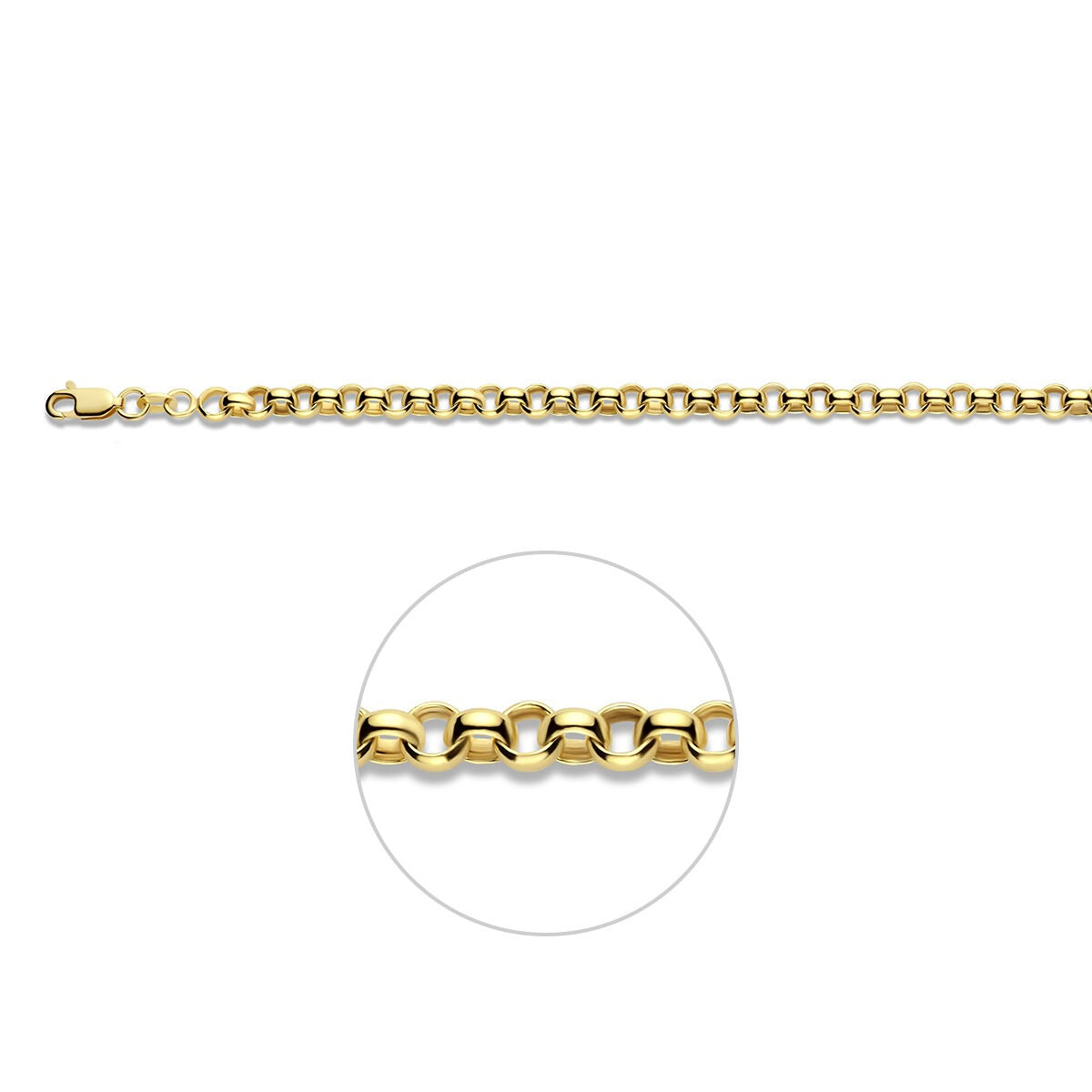 14k Geelgouden jasseron armband