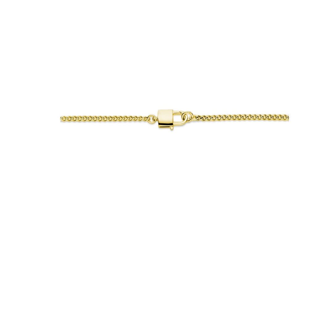 necklace clasp 3.0 mm 45 cm 3 micron silver gold plated (yellow)