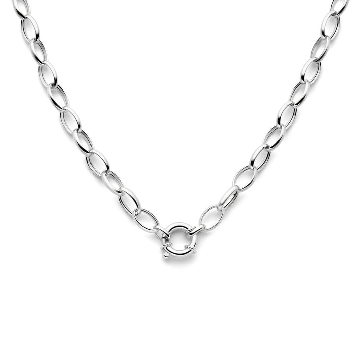 Van der Kooij Collection - necklace 8.3 mm 45 cm with large spring clasp silver rhodium plated