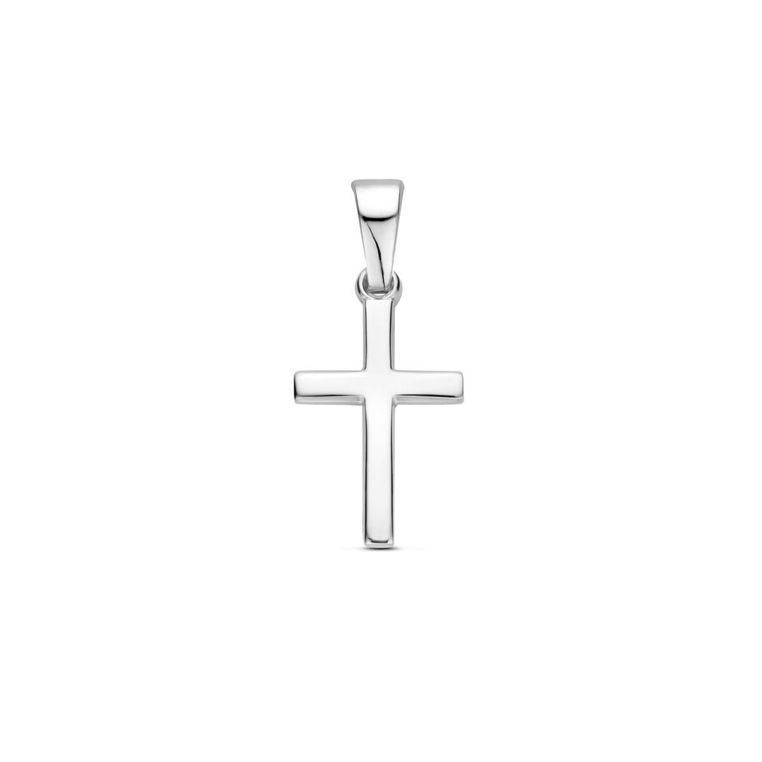 Zilveren kruis hanger – gerhodineerd 925 zilver