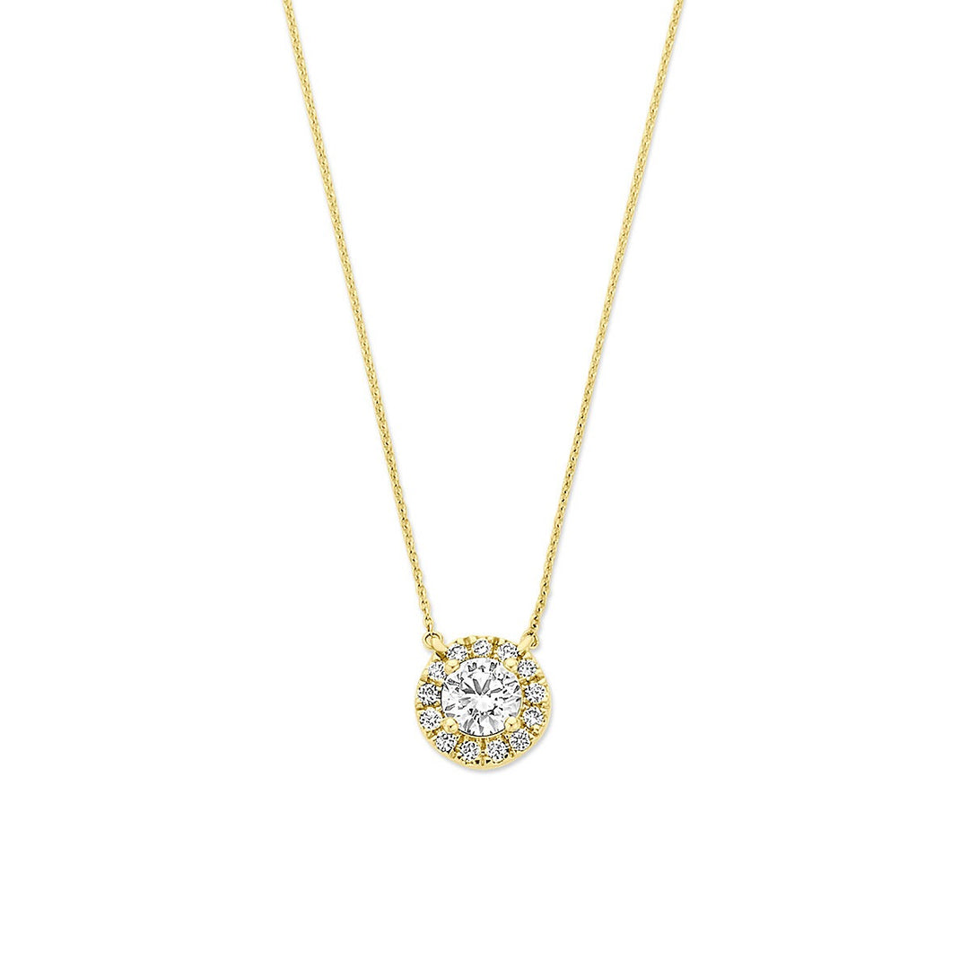14k Gouden ketting met lab grown diamant