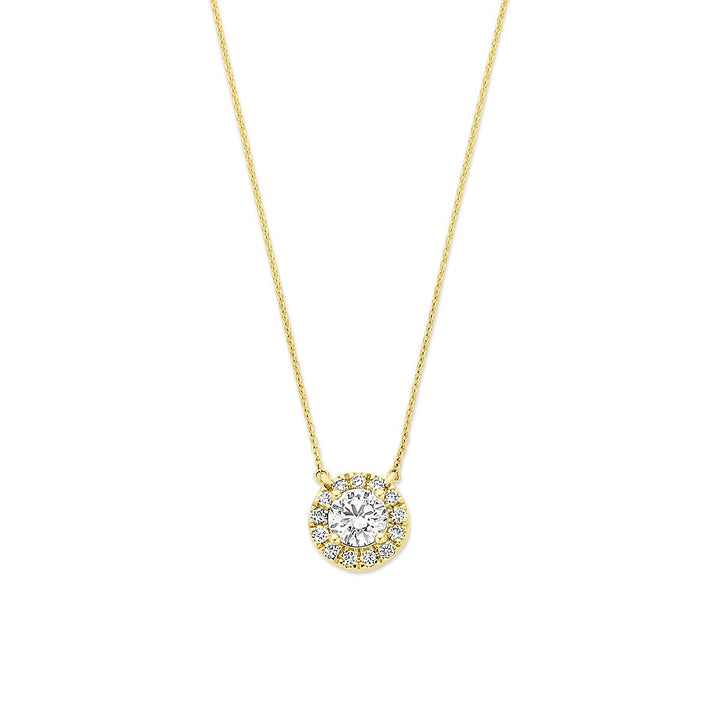 14k Gouden ketting met lab grown diamant