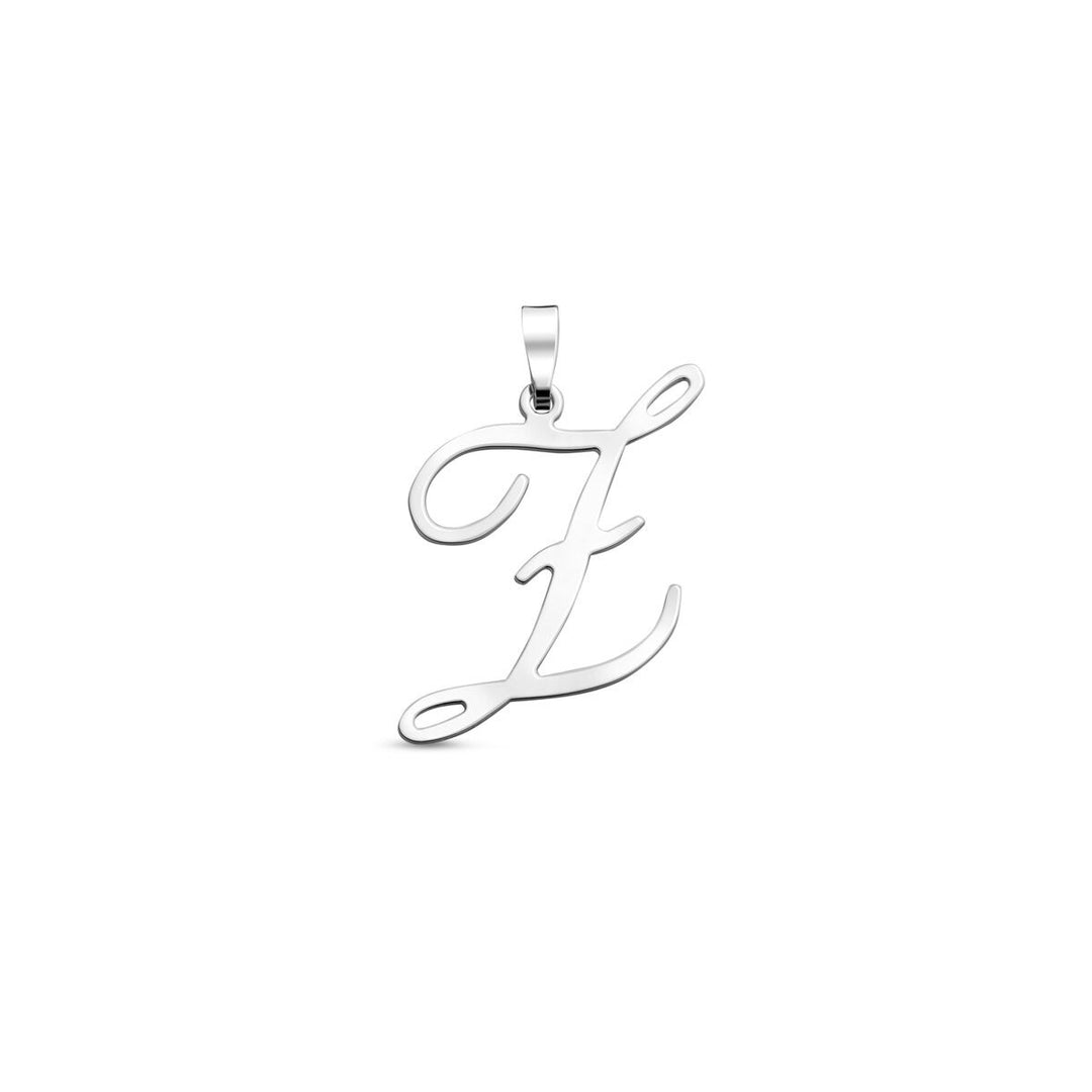 Gerhodineerd zilveren letterhanger