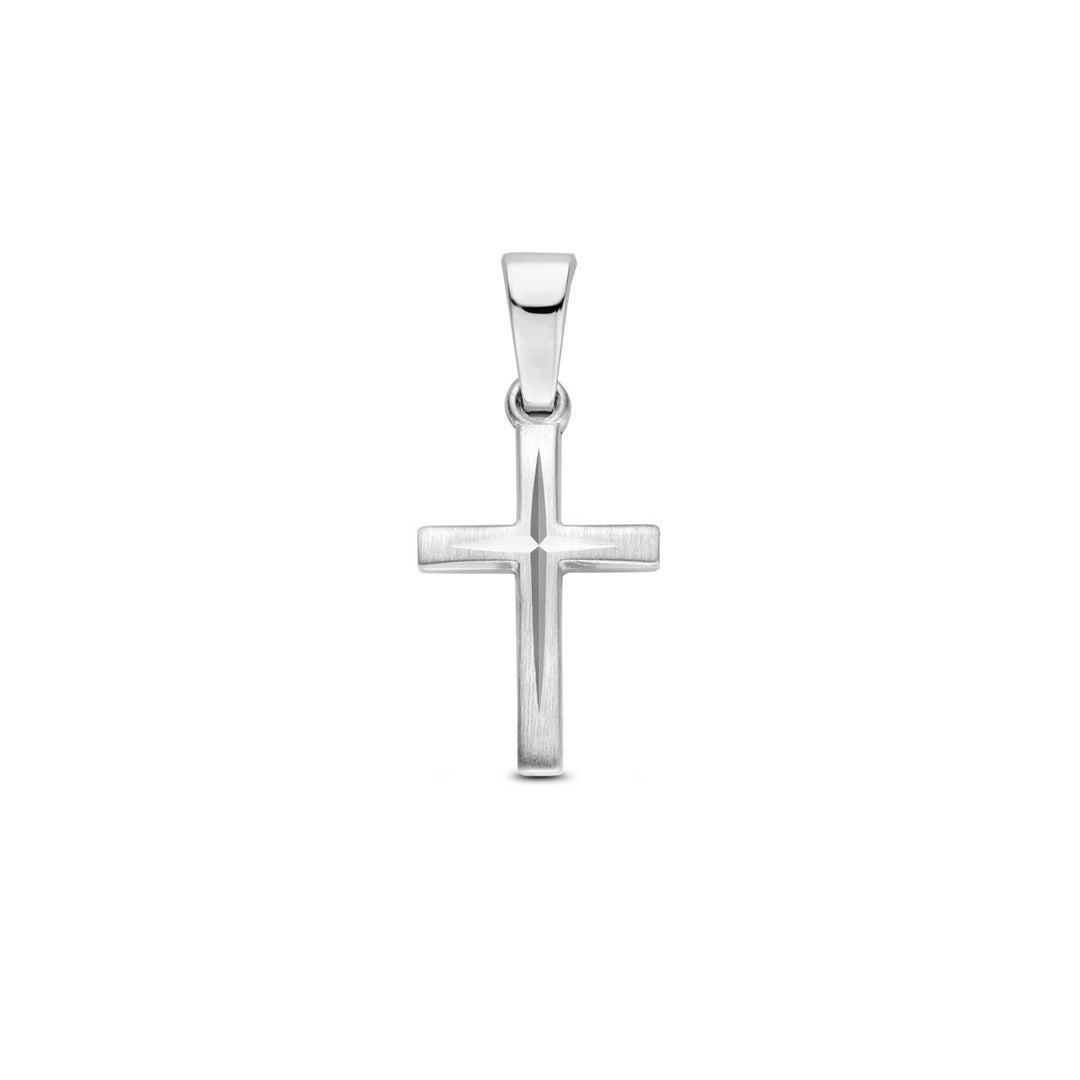 Zilveren kruis hanger – gerhodineerd 925 zilver