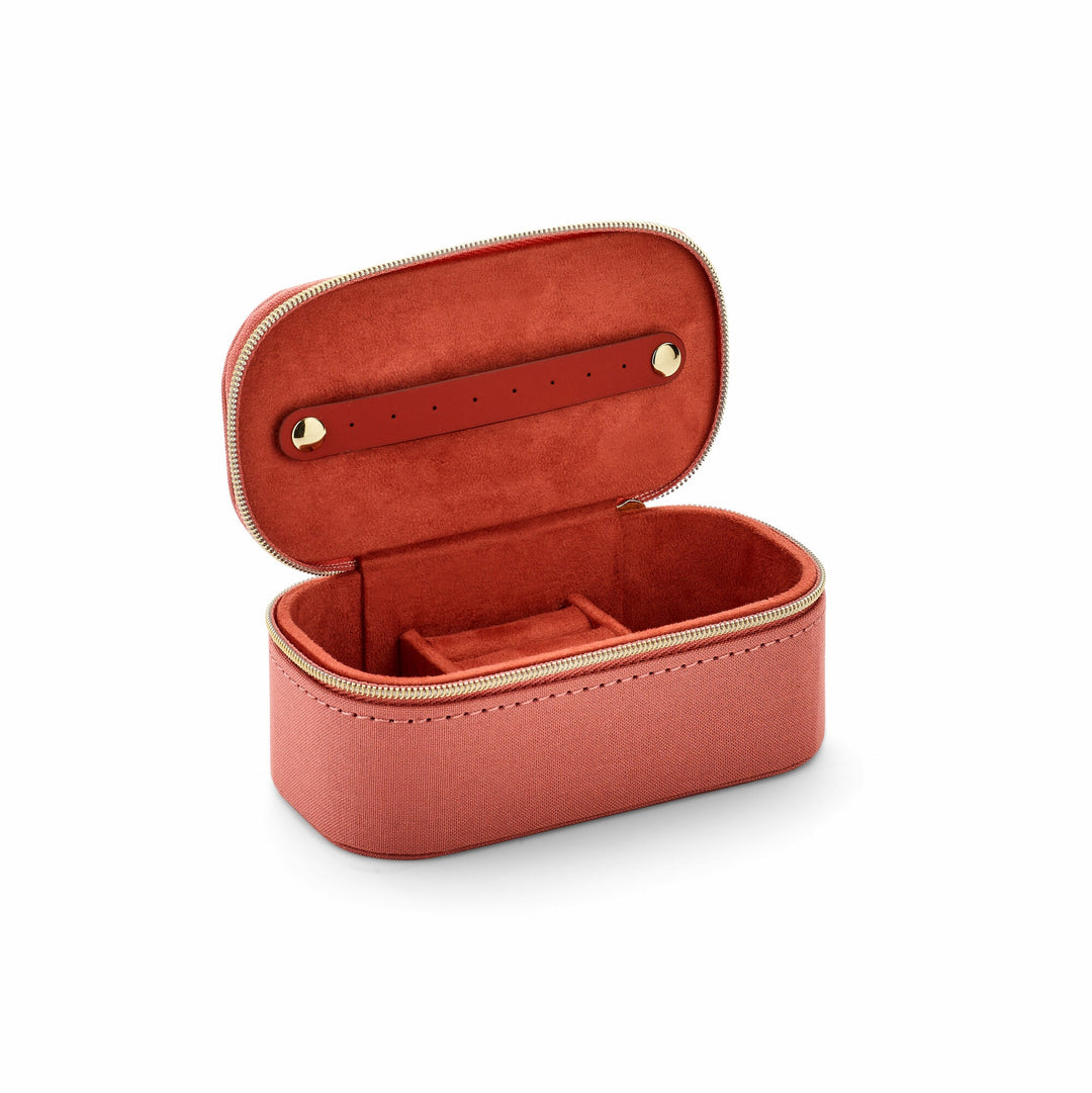 Luxe sieraden doos in soft peach velvet