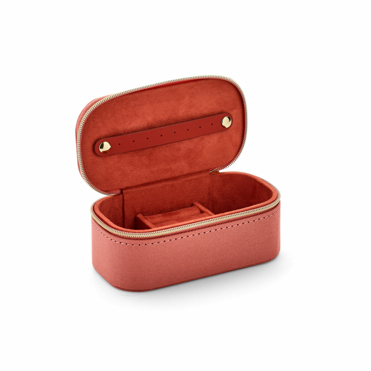 Luxe sieraden doos in soft peach velvet