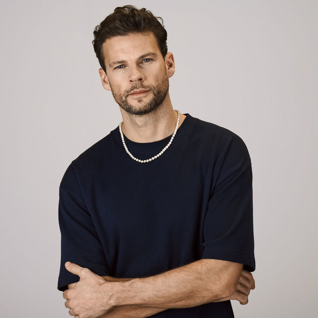 Zilveren parelketting met zoetwaterparels