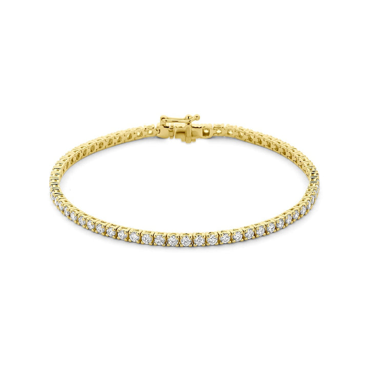 Verguld 925 zilveren tennis armband met lab grown diamant