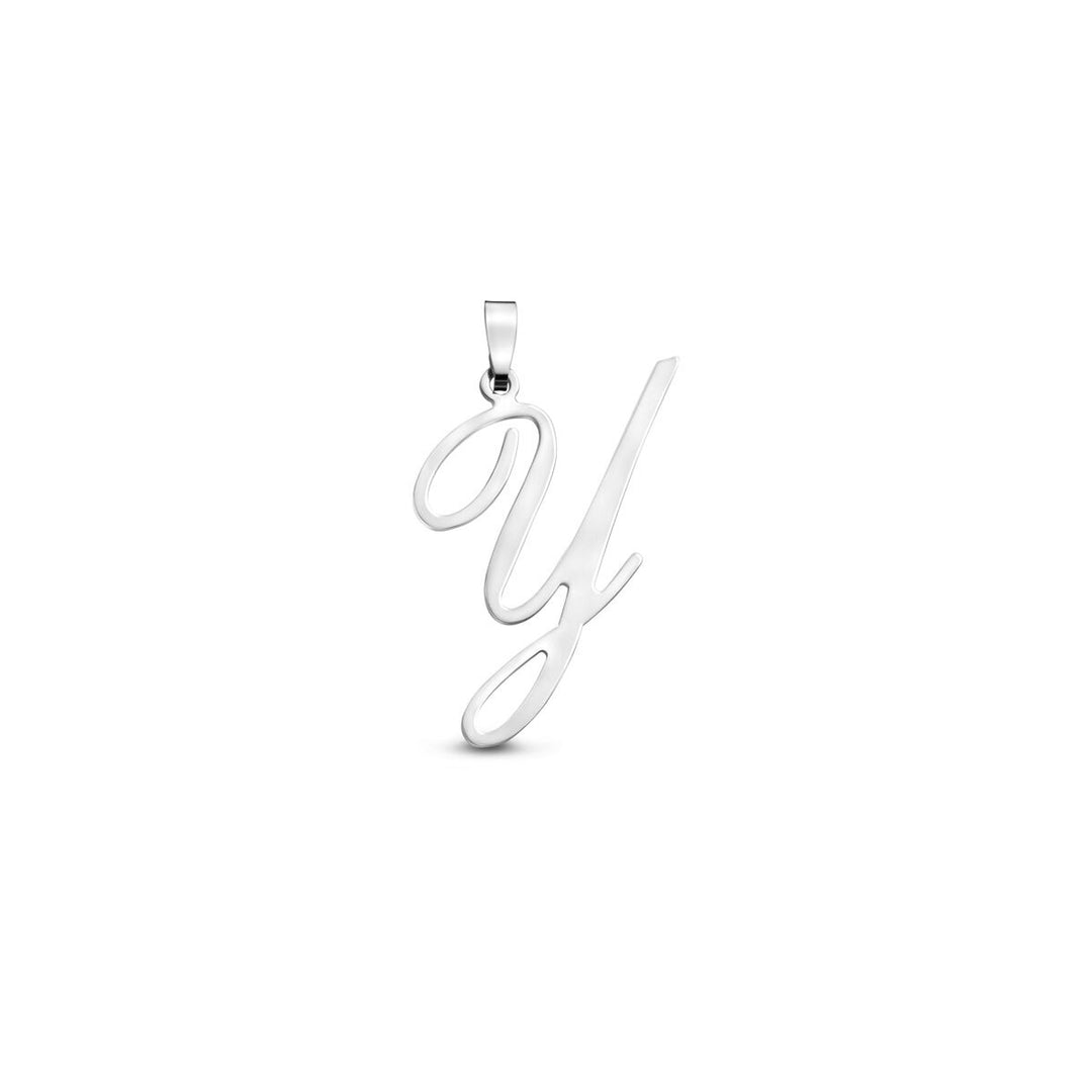 Gerhodineerd zilveren letterhanger