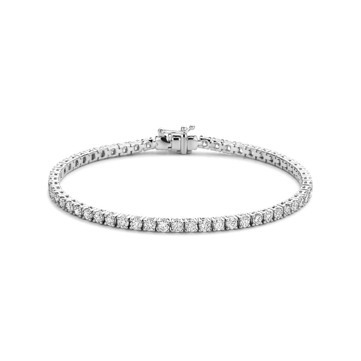Witgouden tennisarmband 14k met 4.00ct lab grown diamant
