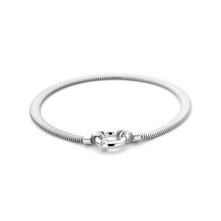 925 Zilveren armband slang plat