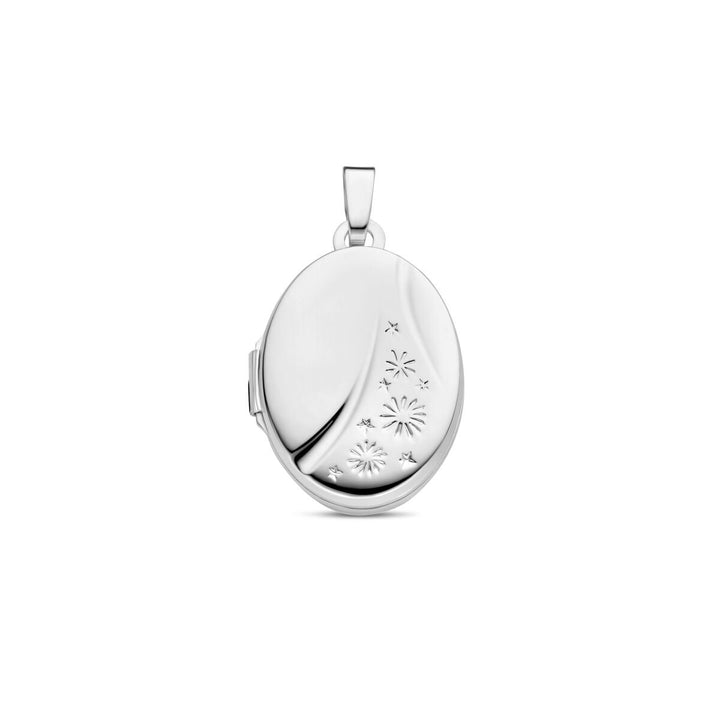Zilveren medaillon – ovaal gerhodineerd 925 zilver