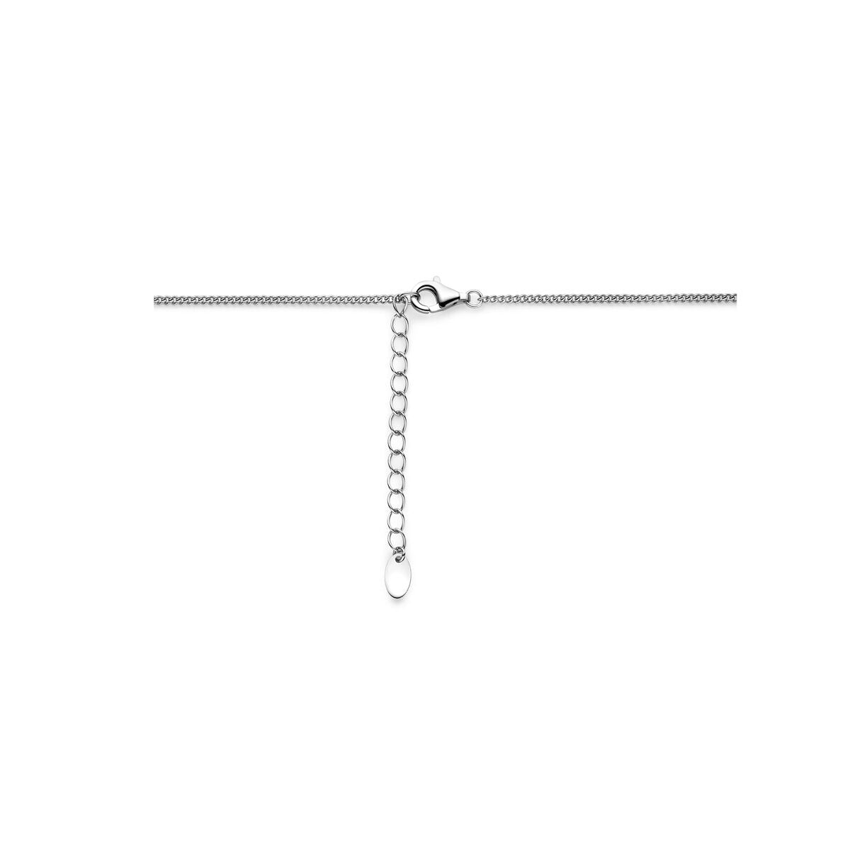 necklace pearls 1.5 mm 41 + 4 cm silver rhodium plated