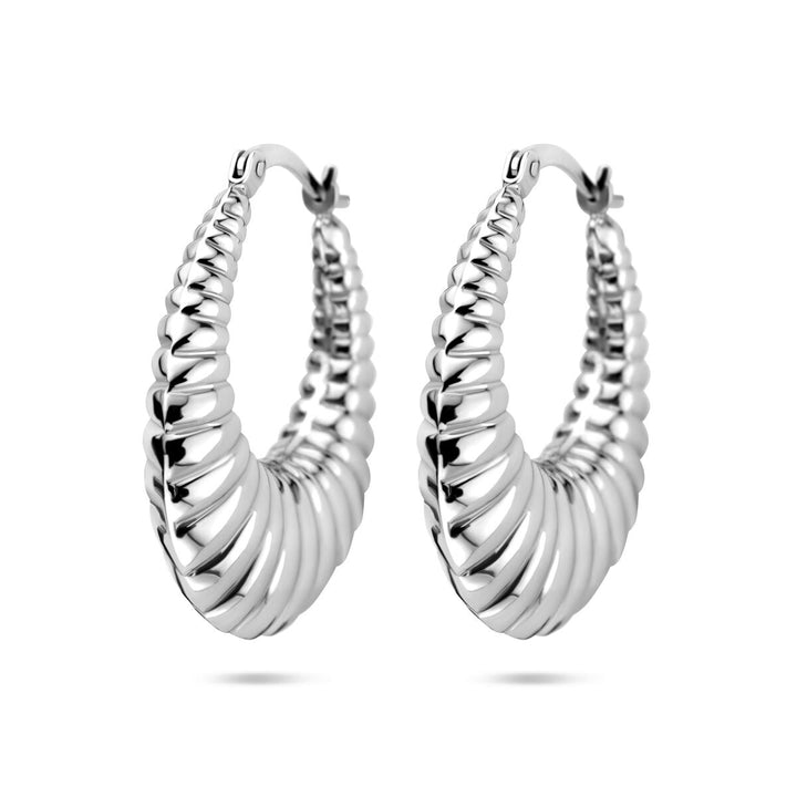 Zilveren oorringen gerhodineerd – 29 mm