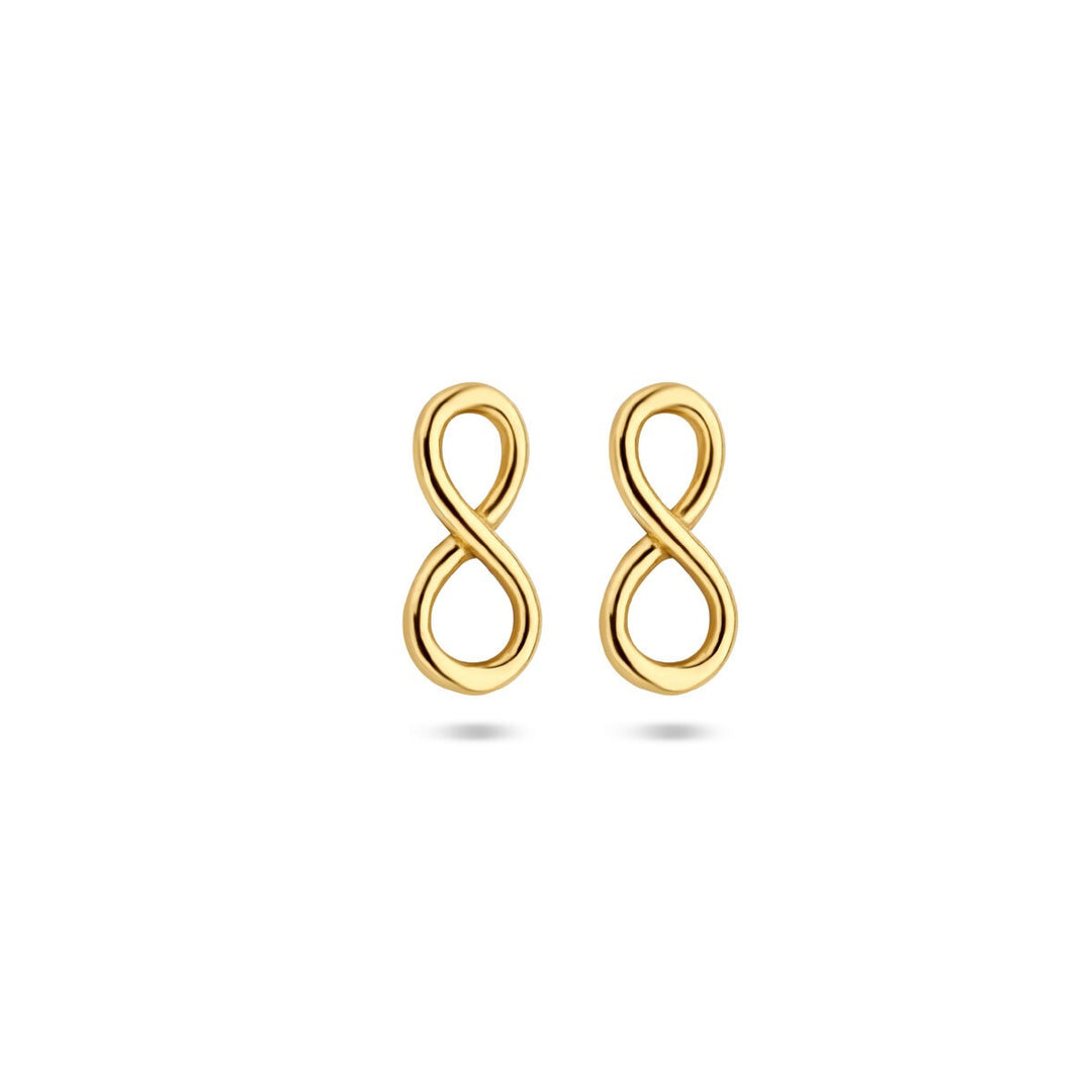 14k Geelgouden Oorknoppen Infinity