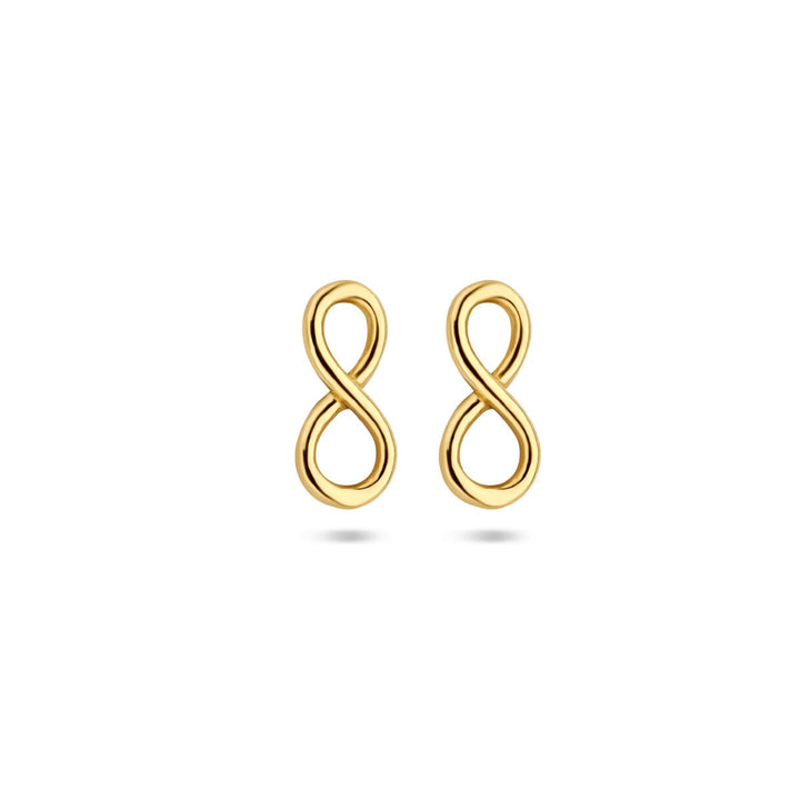 14k Geelgouden Oorknoppen Infinity