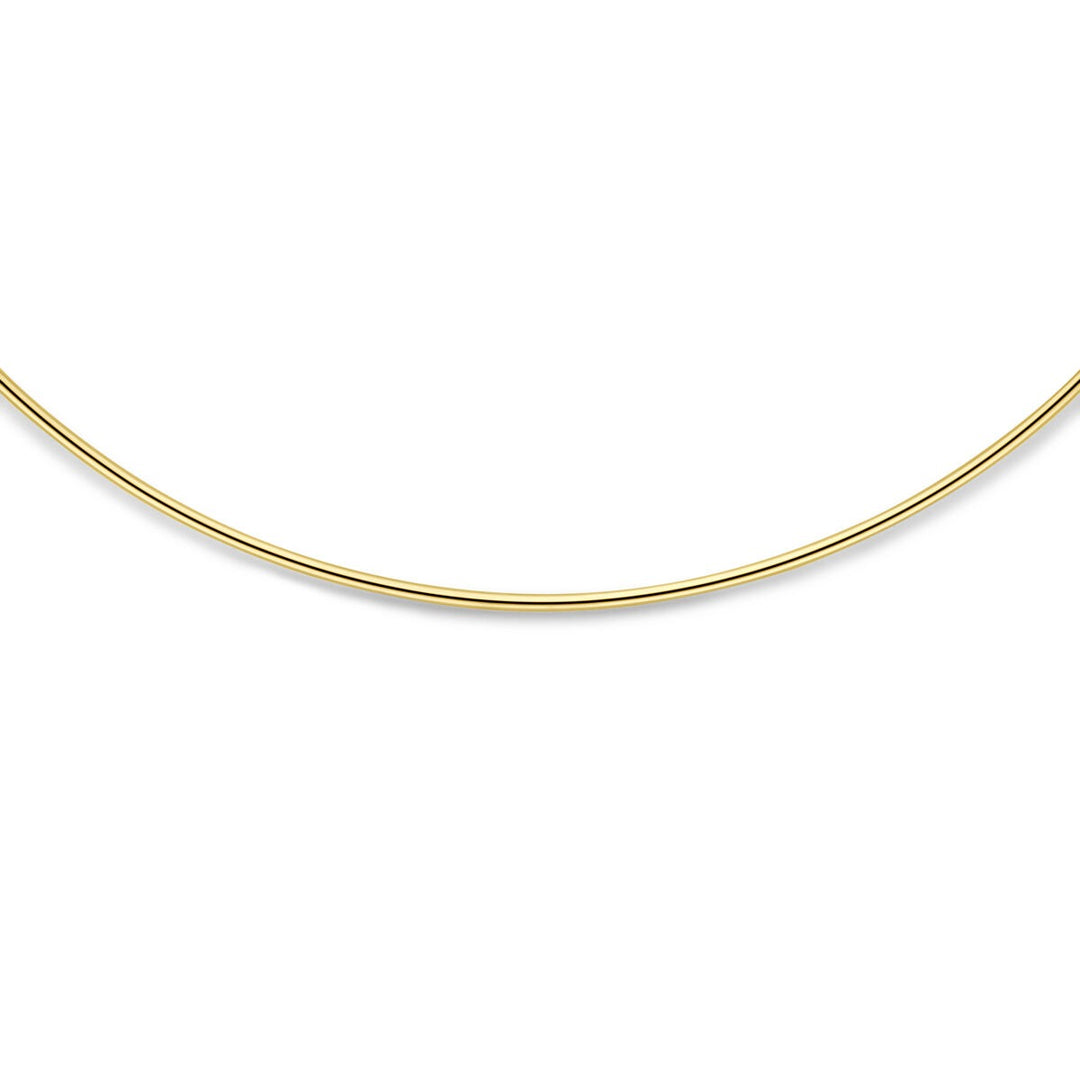 Gouden ketting zonder hanger 14k spang met karabijnsluiting 1,5 mm 40 cm