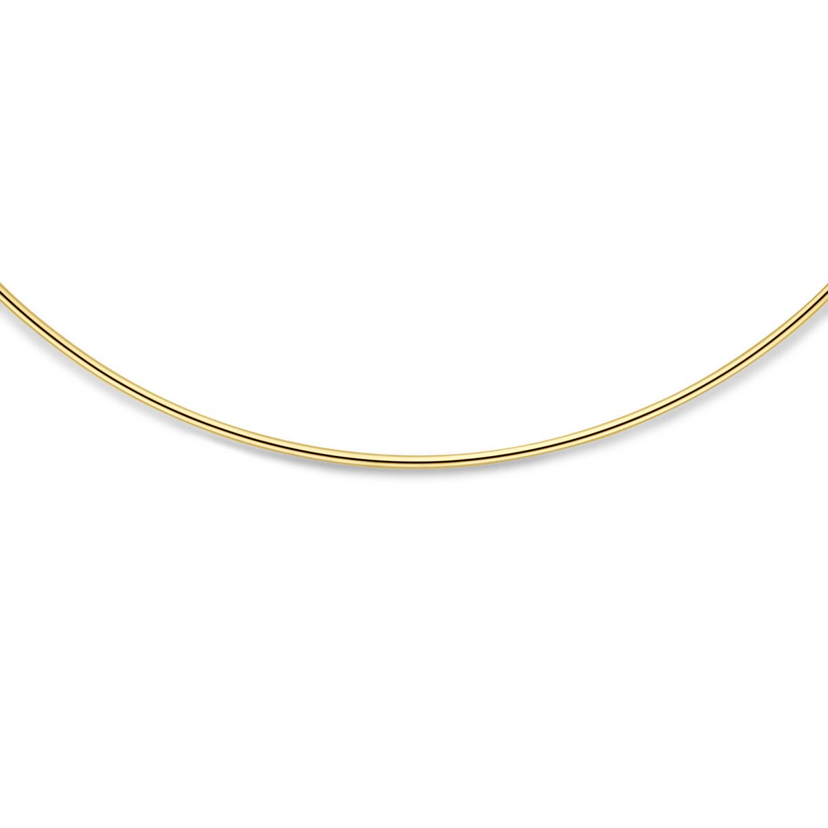 Gouden ketting zonder hanger 14k spang met karabijnsluiting 1,5 mm 40 cm