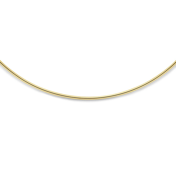 Gouden ketting zonder hanger 14k spang met karabijnsluiting 1,5 mm 40 cm