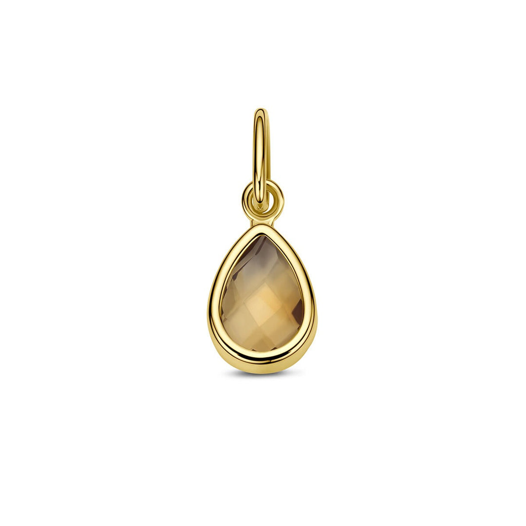 14k Geelgouden hanger met citrien