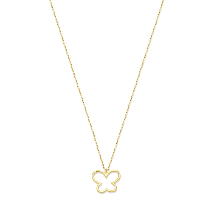 Gouden kinder ketting – 14k vlinder hanger