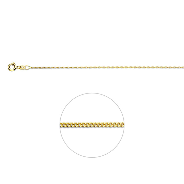 14k geelgouden gourmette ketting – 1.1 mm