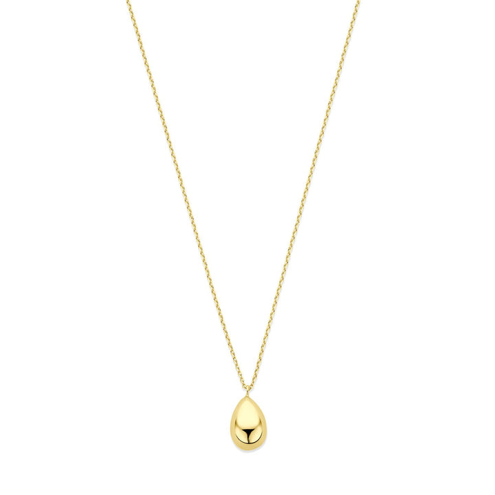 14k geelgouden collier met druppelvormige hanger