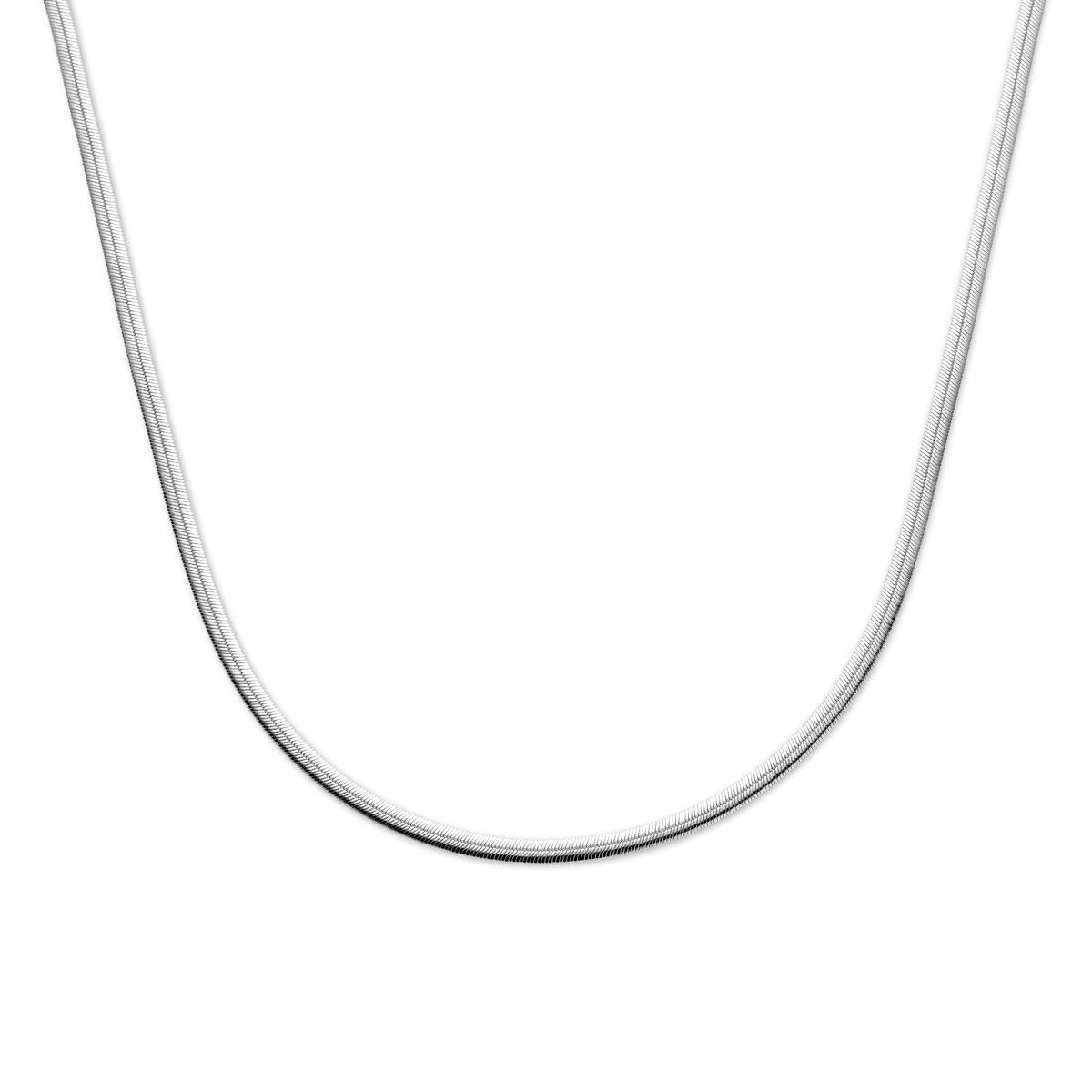 Zilveren damesketting met een fijne gourmette schakel van 4 mm.