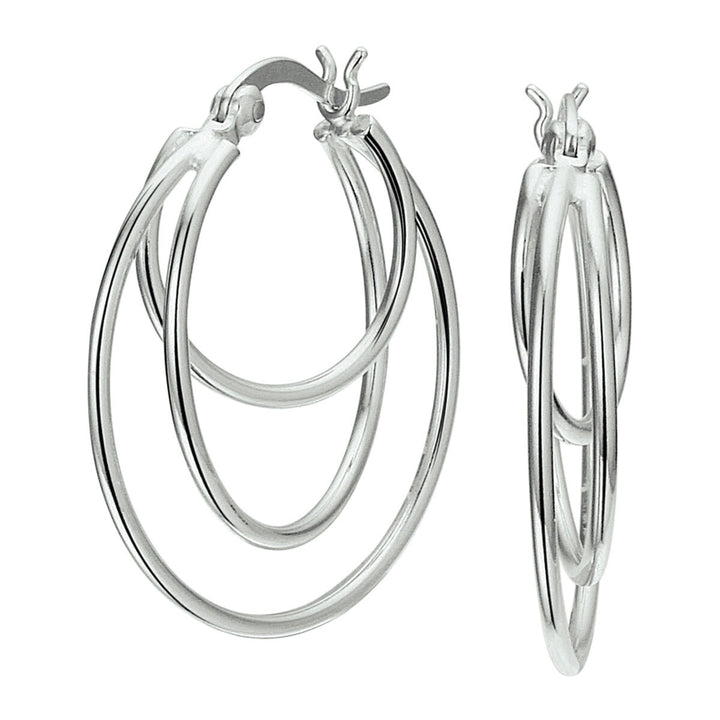 earrings silver rhodium plated