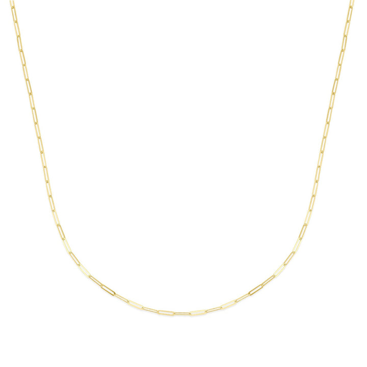Gouden ketting zonder hanger 14k paperclip schakel dames 1,8 mm 45 cm
